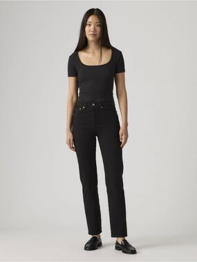 Levi's Wedgie Straight Leg Women's Jeans in Black 32